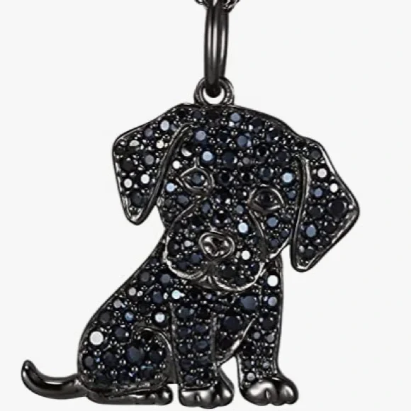 Labrador Retriever Diamonds Puppy Necklace - Picture 2 of 7